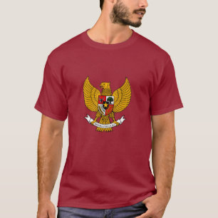camisa del pancasila del garuda - marrón