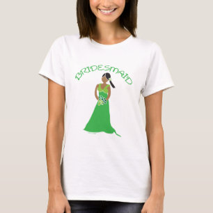 Camisa del partido de la boda verde para una dama 
