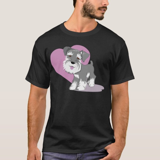Camisa del perrito del Schnauzer miniatura del (Anverso)
