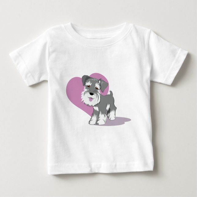 Camisa del perrito del Schnauzer miniatura del (Anverso)