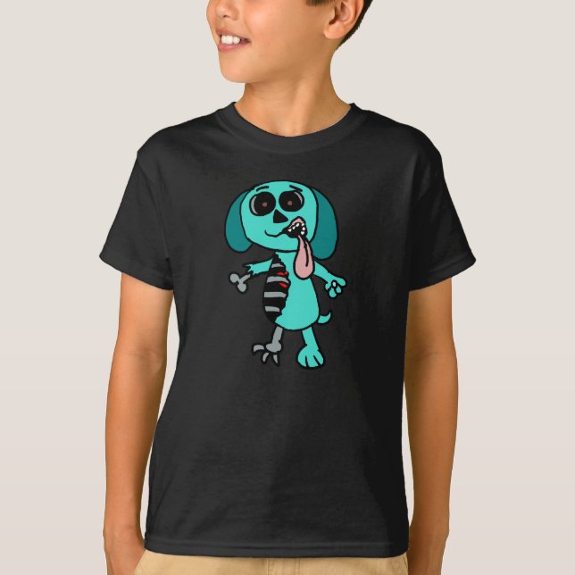 Camisa del perro del zombi de la turquesa (Anverso)