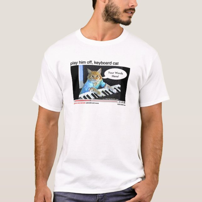 Camisa del personalizable del gato del teclado (Anverso)