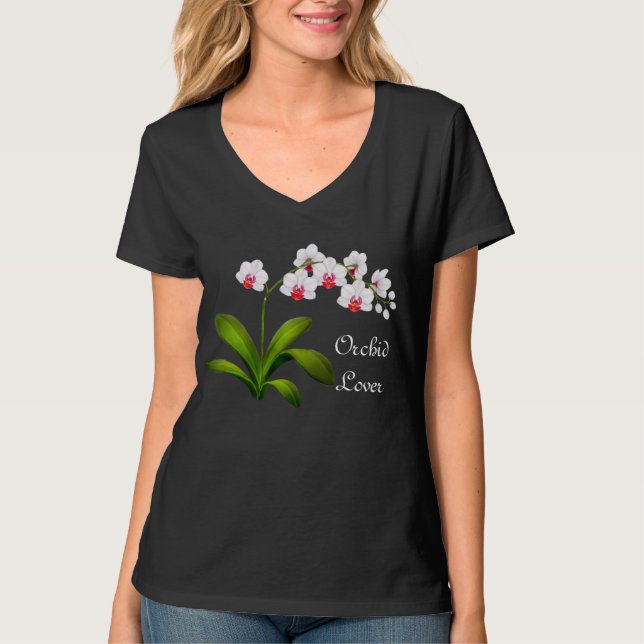 Camisa del Phalaenopsis del amante de la orquídea (Anverso)