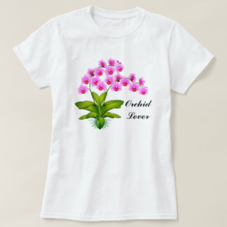 Camisa del Phalaenopsis del rosa del amante de la