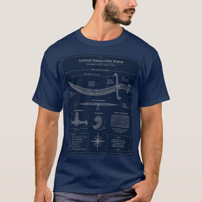 Camisa del plano de la cimitarra de Damasco (Anverso)