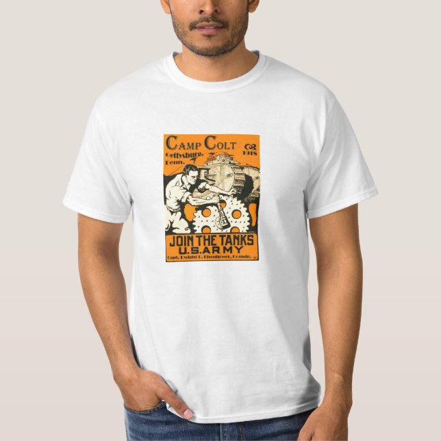 Camisa del potro WWI Gettysburg del campo (Anverso)