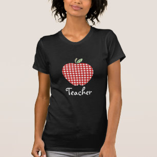 Camisa del profesor - guinga roja Apple