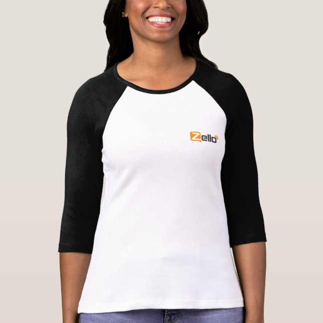 Camisa del raglán de las mujeres de Zello (Anverso)