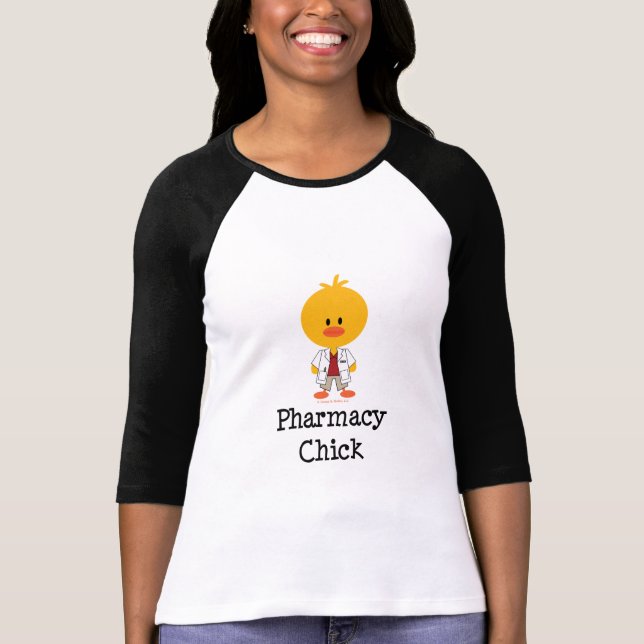 Camisa del raglán del polluelo de la farmacia (Anverso)