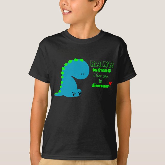 camisa del rawr del dinosaurio (Anverso)