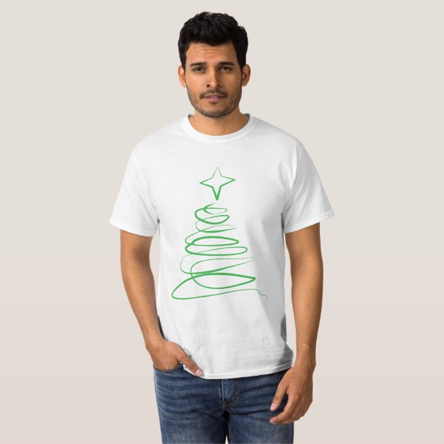 Camisa del remolino del árbol de Navidad - verde (Anverso completo)