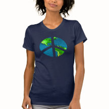 Camisa del signo de la paz del globo