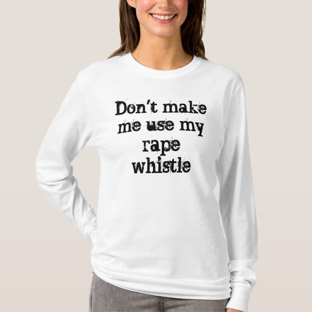 Camisa del silbido de la violación (Anverso)