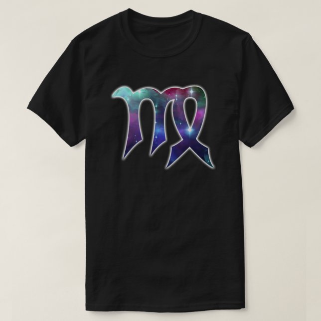 Camisa del símbolo del virgo - negro (Diseño del anverso)