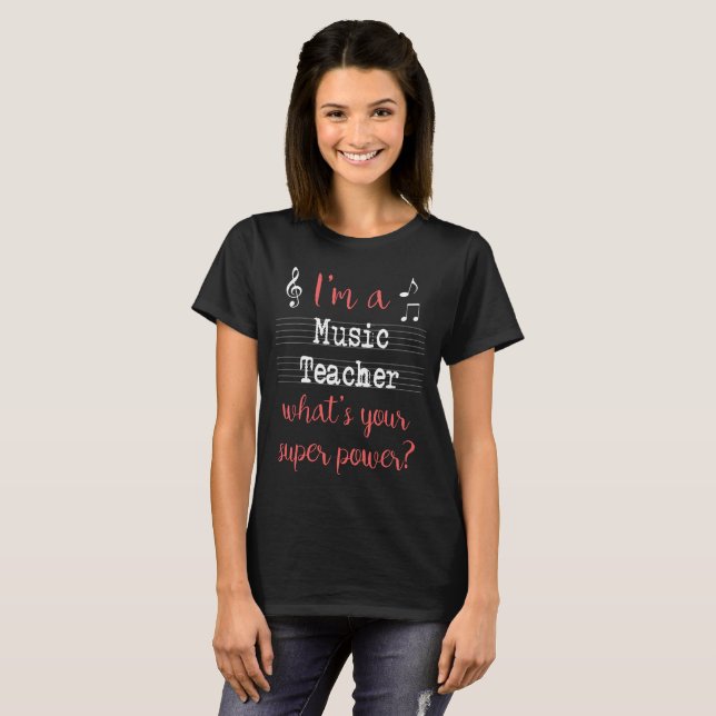 Camisa del superpoder del profesor de música - (Anverso completo)