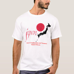 Camisa del terremoto de Japón y de la camisa del