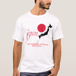 Camisa del terremoto de Japón y de la camisa del