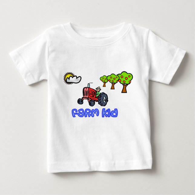 Camisa del tractor del niño de la granja (Anverso)