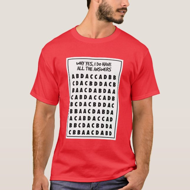 Camisa del tramposo de la opción múltiple (Anverso)