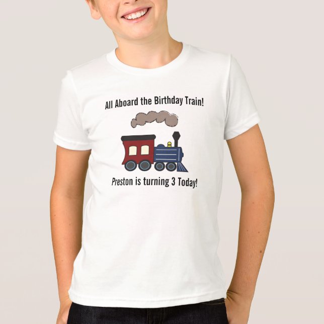 Camisa del tren del cumpleaños (Anverso)