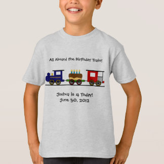 Camisa del tren del cumpleaños