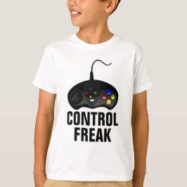 Camisa del videojugador del obseso del control