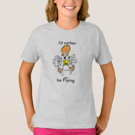 Camisa del vuelo del dibujo animado del pato del