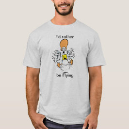 Camisa del vuelo del dibujo animado del pato del