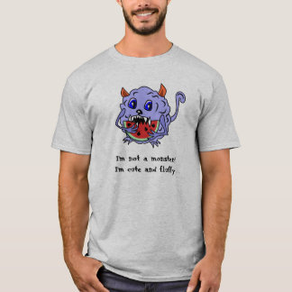 Camisa dentuda linda y mullida del monstruo