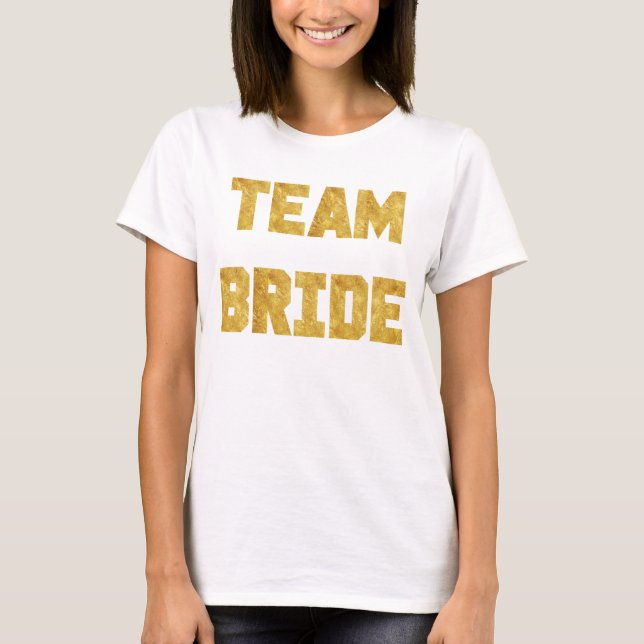 Camisa deportiva de Team Bride Relieve metalizado  (Anverso)