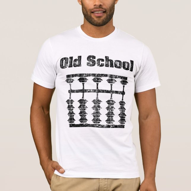 Camisa descolorada del ábaco de la escuela vieja (Anverso)