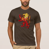 Camisa desenfrenada del león ardiente (oscura)