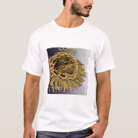 Camisa diamante de imitación chispeante del león