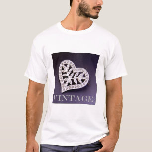 Camisa diamante de imitación del corazón