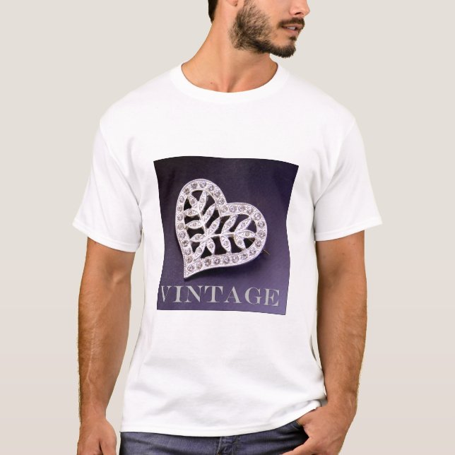 Camisa diamante de imitación del corazón (Anverso)
