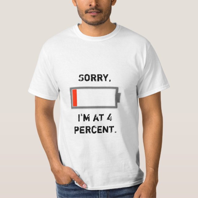 Camisa divertida baja de la batería (Anverso)