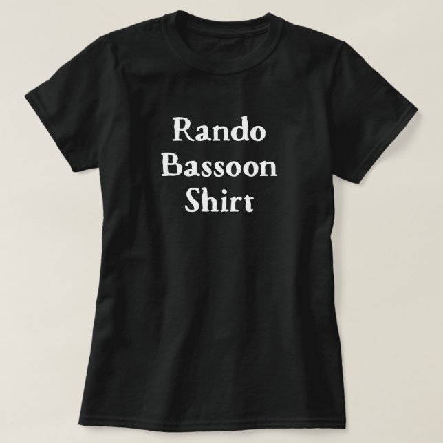 Camisa divertida de Bassoon Rando (Diseño del anverso)
