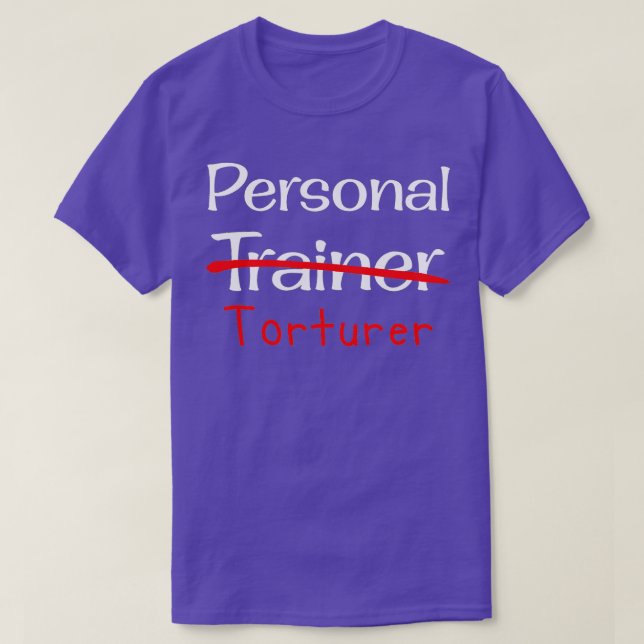 Camisa divertida de gimnasia de Torturer Personal  (Diseño del anverso)
