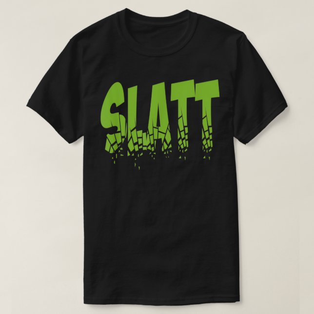 Camisa divertida de hip hop Slatt Green (Diseño del anverso)