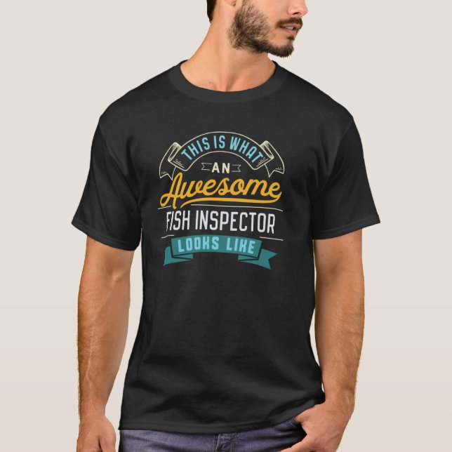 Camisa divertida de inspector de peces Trabajo inc (Anverso)