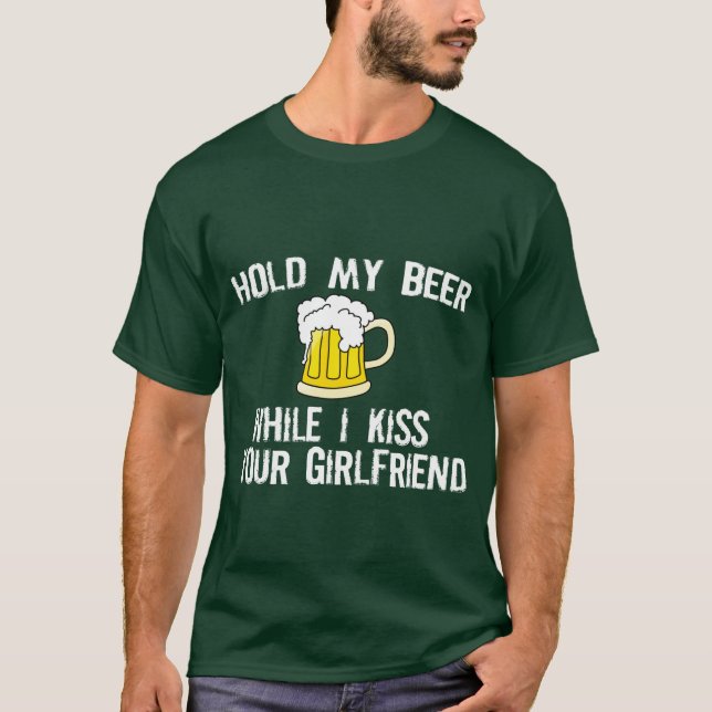 CAMISA DIVERTIDA DE LA CERVEZA: SOSTENGA MI (Anverso)