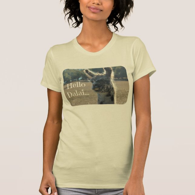 Camisa divertida de la llama, hola Dalai (LLAMA de (Anverso)