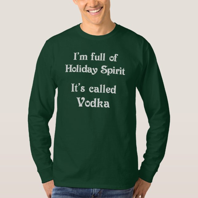 Camisa divertida de la vodka del alcohol del día (Anverso)