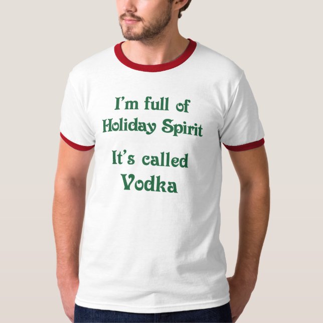 Camisa divertida de la vodka del alcohol del día (Anverso)