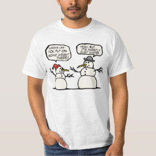 Camisa divertida de los muñecos de nieve