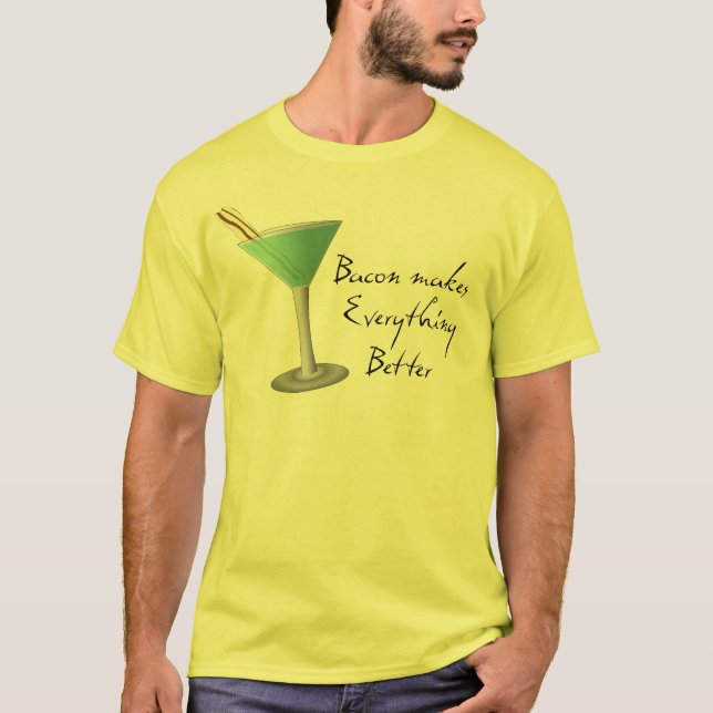 Camisa divertida de Martini del tocino (Anverso)