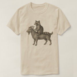 Camisa divertida de Raccoon Riding Goat - Anima me