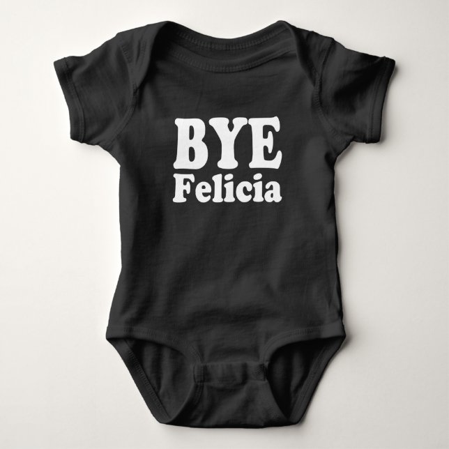 Camisa divertida del bebé de Felicia del adiós (Anverso)