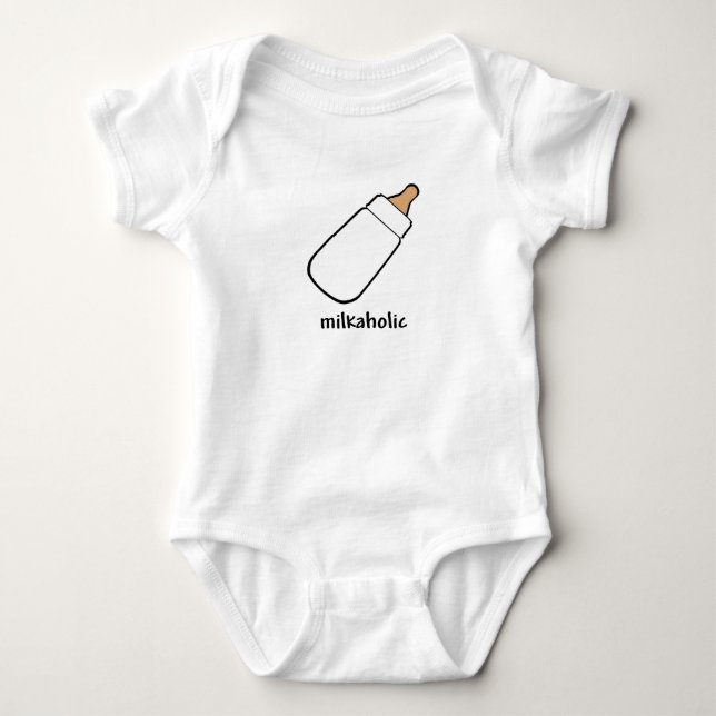 Camisa divertida del bebé de Milkaholic (Anverso)