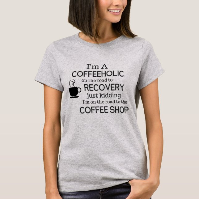 Camisa divertida del café (Anverso)